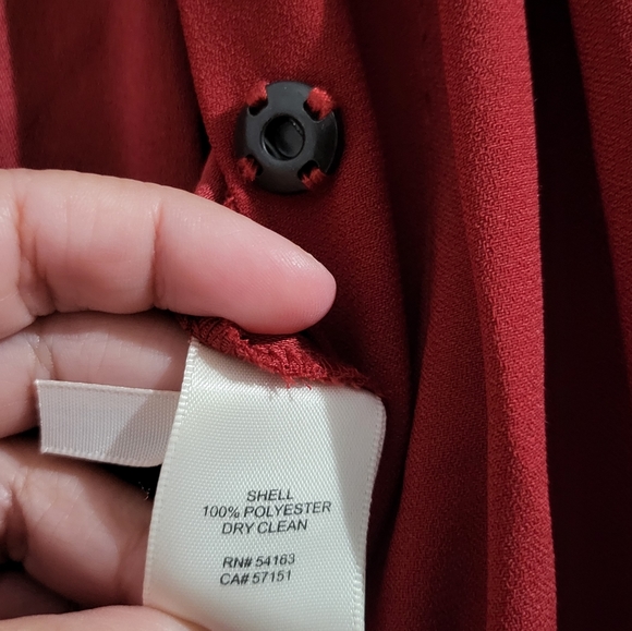 NEW Eliza J Balloon Sleeve Wide Leg Jumpsuit Red size 6 - Picture 9 of 10